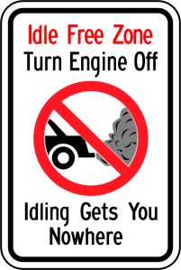 Idling Metal Sign