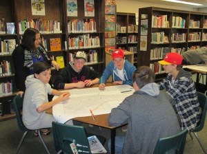Aldershot High School students working on group activity