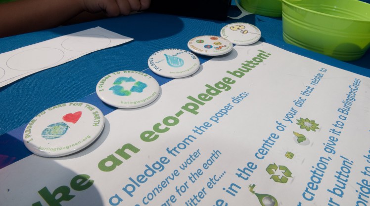 Eco-Pledge button-making activity