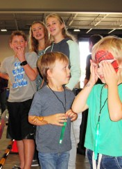 Kenna, Cormick, Emily, Matteo and Henry enjoying the Electricity Safety and Conservation demonstration.