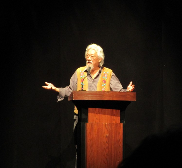 Dr. David Suzuki at the Connect the Dots event in Burlington, ON
