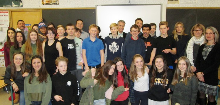 Students in Mr. Papadopoulos’ Grade 9 class.