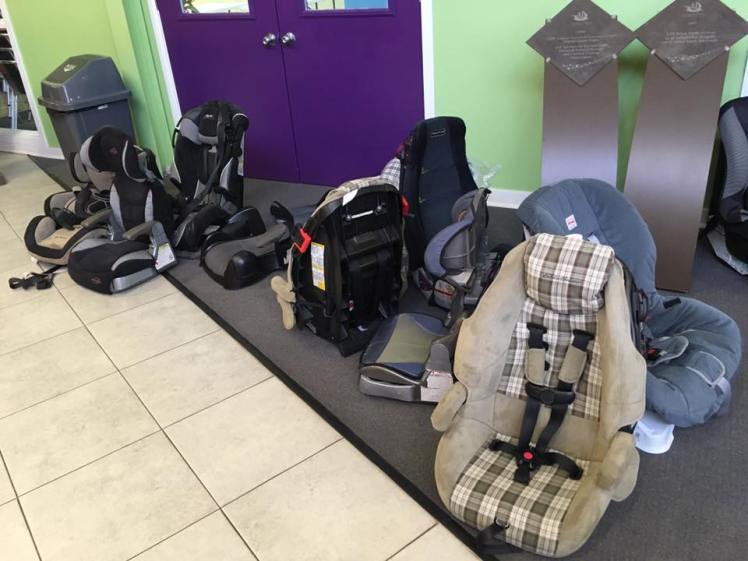 car seats dropped off