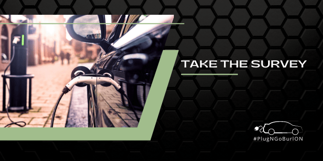 A picture of an EV charging.